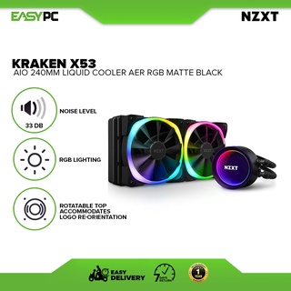 NZXT Kraken X53 RGB 240mm RGB Matte Black/White AIO 240mm Liquid Cooler