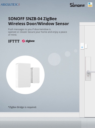 SONOFF SNZB-04 ZigBee Wireless Door/Window Sensor Detector On/ Off Alert Notification via eWeLink APP Smart Home Securit ✪ABSO
