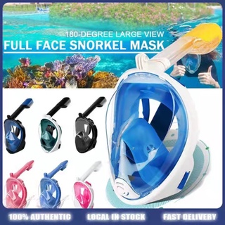 Full Face Snorkeling Mask Easy Breath Snorkeling Goggles Set for Adult and Kids Swimming Diving Full