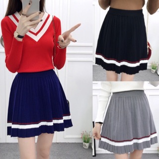 Korean Knitted pleated skirt (1)