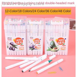 ✔♣▥Double end color pen set multi color brush box mark pen watercolor pen132