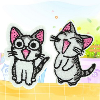 Cat DIY Embroidery Cloth Iron On Patch Sew Motif Applique