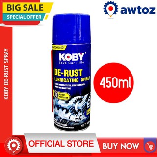 car accessoriesKOBY De-Rust Remover Lubricating Spray and Penetrating Oil (WD-40) 450ml (1)