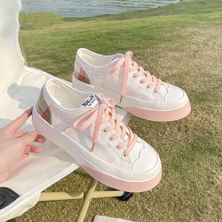 Ru Siqi Japanese Xiaobai Shoes Women's New Xiaozhong Original Design Cashew Flower Canvas In The Summer Of