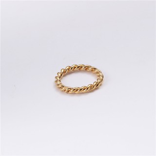 A twist joint ring fine tail ring 18K gold plated fine small ring female accessories (3)