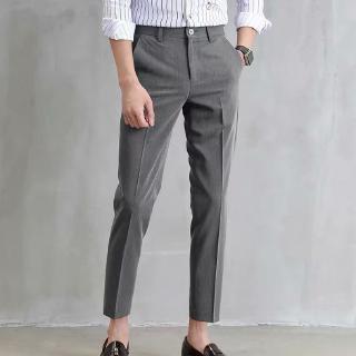 Men's Chinos suit pants Korean pants Cropped casual pants Straight pants (5)