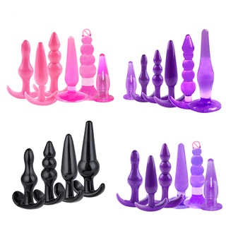 4/6Pcs/Set Safe Silicone Butt Plug Dildo Masturbation Anal Plug Vaginal Plug Sex Toys For Woman Men