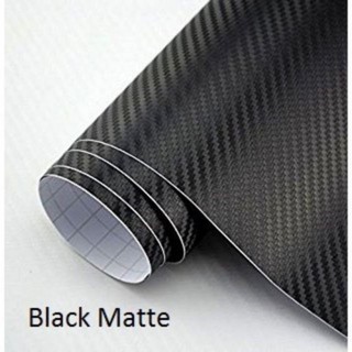 3D Carbon Fiber Sticker black matte