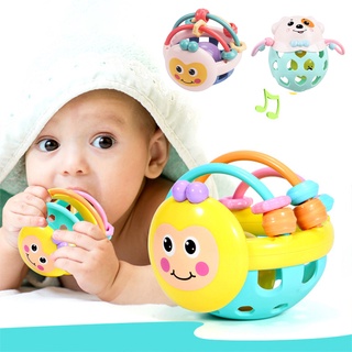 Baby Rattle Toy Cartoon Hand Knock Rattle Dumbbell Early Educational Toy Kids 0-12 Months