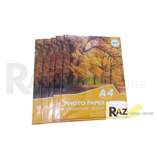 5 Packs Quaff A4 Waterproof Glossy Photo Paper 180gsm 20 sheets per pack notebook a4 paper a4 photo