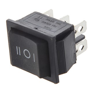 6-Terminals 3 Position ON/OFF/ON DPDT Boat Rocker Switch 16A 250VAC 20A 125VAC