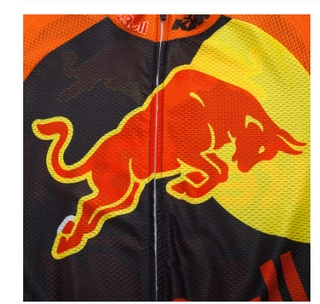New Red Bull Breathable Summer Mountain Bike Riding Suit Short Suit Men's Long Sleeve Cross-country Motorcycle Suit (4)