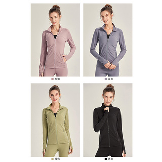 4 color women's Lululemon yoga jackets coats gym sports jogger zipper coats 1251 (9)