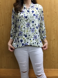 New printed floral 3/4 tops 15238