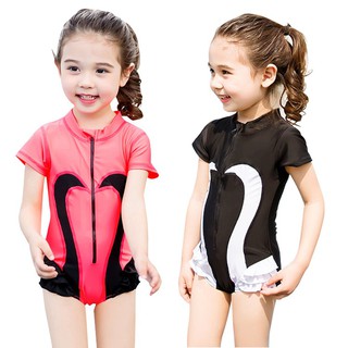 Girls One Piece Swimsuit Bathing Suit Swan Swimwear