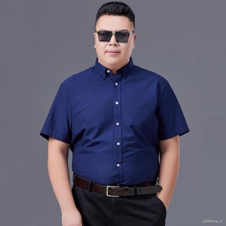 ┅┅♗Men s fat plus short sleeve shirt oversized fat man loose business casual long sleeve shirt speci