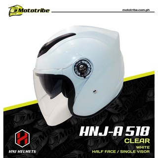 HNJ A518 Clear Motorcycle Helmet Half Face Clear Single Visor Mototribe HNJ Helmet