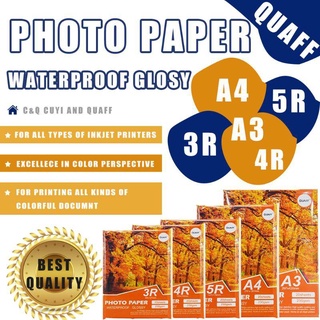New products❣۩☇QUAFF Photo Paper 4R Glossy Tree Type Photo Paper Waterproof Glossy Photopaper---230g