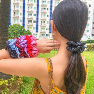 ✨CALLISTO✨ 1PC Satin Silk Hair Tie Elastic Scrunchies Ponytail Holder Hair Rope