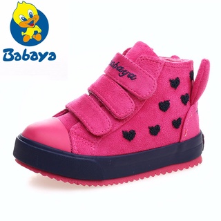 Winter Rubber Girls Boots kid toddler snow boats Warm Children Shoes Girl Flock Leather Plush