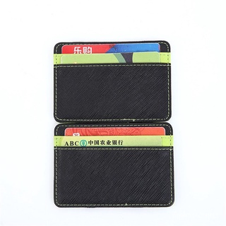 CUIKCA Korean Version Unisex Magic Wallet Money Clips Women Men Wallet Purse Carteira Slim Leather W (4)