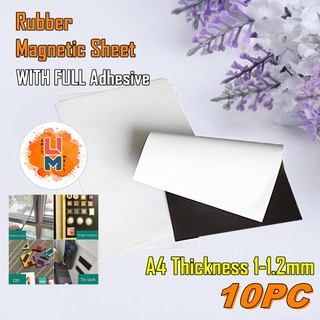 10pcs Magnetic adhesive Sheet A4 1mm 1.2mm With Full Adhesive [CHEAPEST]
