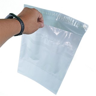 1 Bundle White Plastic Courier Parcel Bag With Waybill Pocket 100s