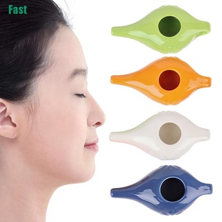 [Interfunfast] Neti Pot Cleaning Washing Nose Changer With Ceramic Stuff Nasal Oral Irrigator [Hot]