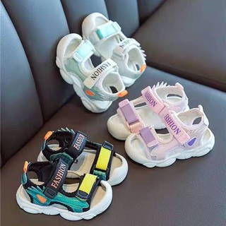 ┋℡Children s Sandals 2021 Summer Girls Baby 1-2-3 Baotou Functional Shoes Korean New Boys Beach Shoe