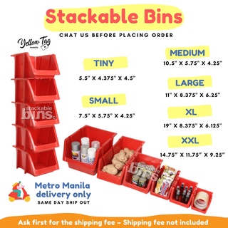 Stackable Bins Boxes Storage Organizer for Supplies, Tools Medicines Same Day Delivery Metro Manila