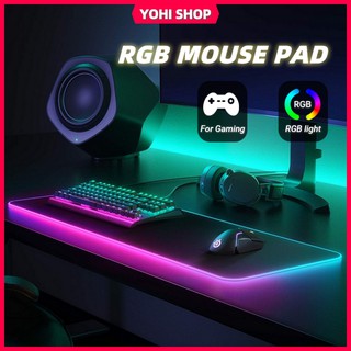 RGB Gaming Mouse Pad LED Colorful Large Size Soft Waterproof Mousepad Keyboard Pad