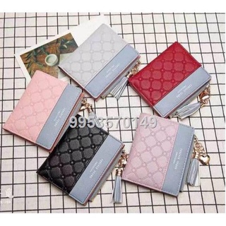 Short Wallet Card Holder Tassel Wallet Leather Korean Wallet for Women