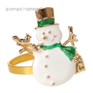 Christmas Alloy Napkin Ring Holder Household Napkin Buckle for Christmas Table Wedding Holiday Dinners Parties Decoration Accessories