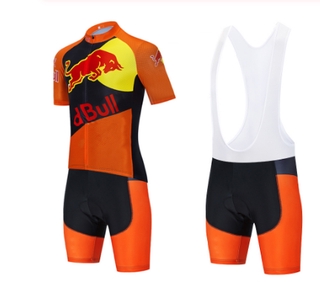 New Red Bull Breathable Summer Mountain Bike Riding Suit Short Suit Men's Long Sleeve Cross-country Motorcycle Suit