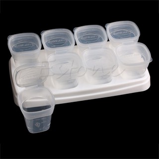 [NEWEST]Baby Food Containers Sprout Storage Cups with Tray 70ml