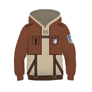 Attack on Titan 3D Printed Hoodie Jacket For Kids