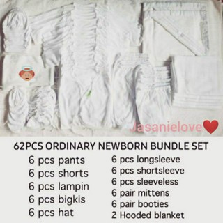 62 pcs Ordinary newborn bundle set