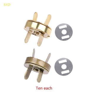 SYD 10x Magnetic Snap Buckle For DIY Clasps Closure Handbag Purse Bags Accessories