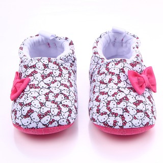 Kids Girl Cute Toddler Shoes Winter Cartoon Soft Sole Hello Kitty Pattern Shoe (2)