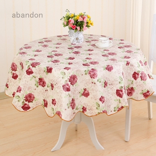 Abandon PVC plastic printed waterproof tablecloth hotel round rectangular dining table coffee tablecloth