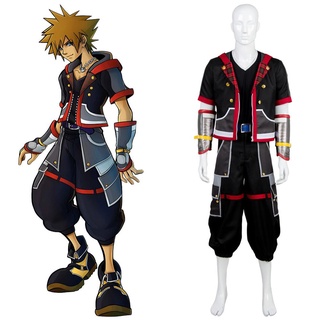 In Stock Kingdom Hearts Cosplay Sora Costume Game Protagonist Outfit Men Uniform Adult Halloween Carnival Cosplay Full Set