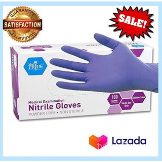 Medium - 100pcs Latex or Vinyl or Nitrile Examination Gloves Premium High Quality Disposable Medical