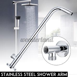 Wall Shower Head Extension Pipe Long Stainless Steel Arm Bathroom Home (2)