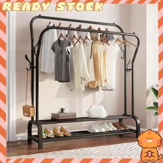 ⛴️COD️⛴️Ready Stock Big Double Pole Type Drying Rack Wardrobe Rack Hanger Hanging Clothes Shelf