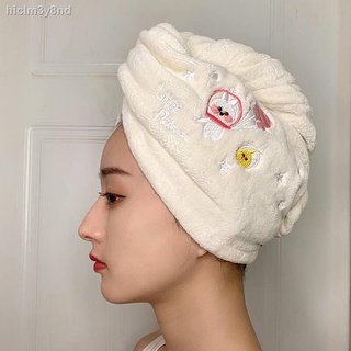 ◕High-end hat women 2020 new water o suction quick-drying hat thick cute bag hair towel wiping head