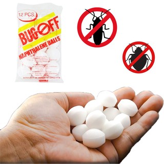 12 Pcs Naphthalene Balls Alcampor Moth Balls Repellent Closet Clothes Protector Bug Off