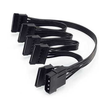[NP]4Pin 1 to 5 IDE SATA 15Pin Hard Drive Power Supply Splitter Cable Cord for PC