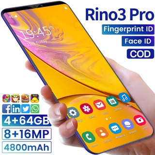 Brandnew Original Rino 3 max Cheap Phone 4+64G Android 9.1 mobile phone Face ID cellphone 4G Android sale smart phone 4000mAH hand phone cell phone