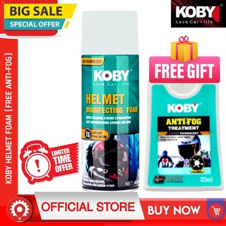 Glass Care✌﹍▦【PROMO DEAL】KOBY Helmet Spray Disinfecting Foam w/ Free Koby Anti-Fog