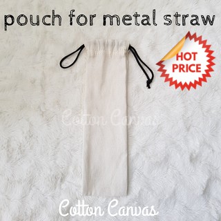 Canvas Pouch for Metal Straw
